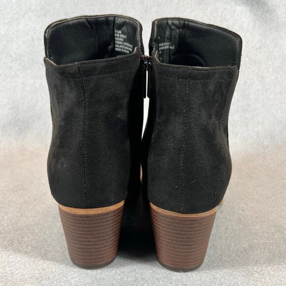Cloudwalkers Womens Wide Fit Black Heel Ankle Boots Size 9.5W - Picture 6 of 11